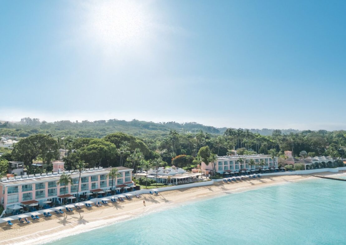 Fairmont Royal Pavilion hotel in barbados overlooking the sea