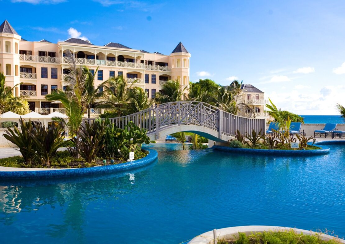 The Crane Resort in barbados with it's outdoor pool overlooking the sea