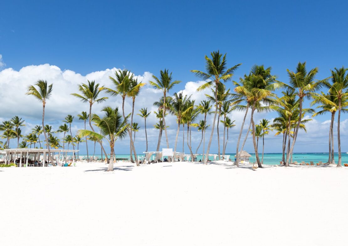 white sand beach of Juanillo Beach in the Dominican republic