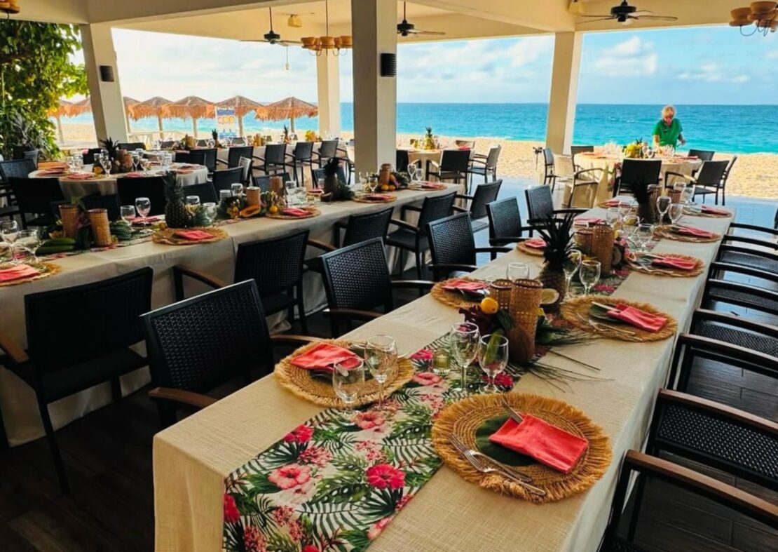 dining experience and tables at Straw Hat in Anguilla 