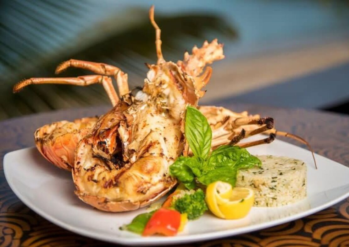 lobster dish at Da’vida Restaurant in Anguilla 